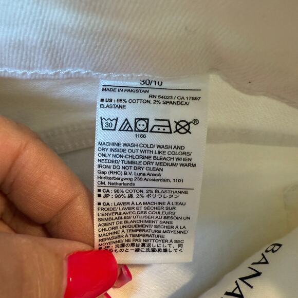 Women's Banana Republic Ivory Girlfriend Low Rise Denim Jeans Size 30 NEW - Picture 5 of 9